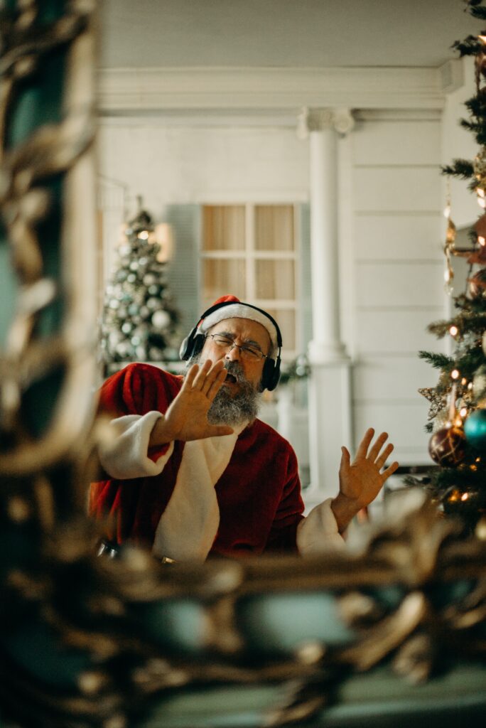 Santa singing xmas songs